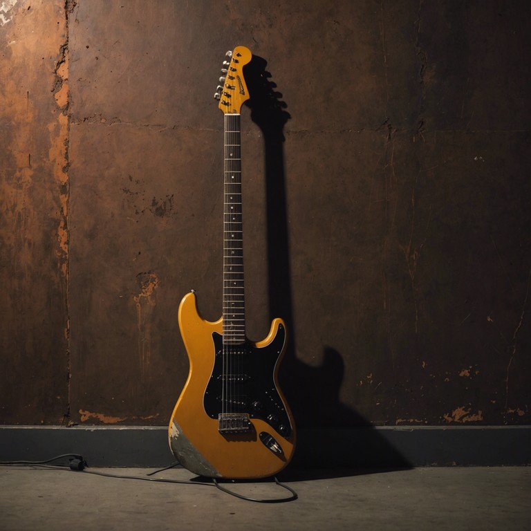This composition portrays an intriguing journey where the edgy, industrial vibes of rock blend with the mellow tones of smooth jazz. The electric guitar plays a pivotal role, guiding listeners through a captivating auditory experience that defies traditional genre boundaries.