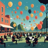 orchestra fills the air with happiness and light