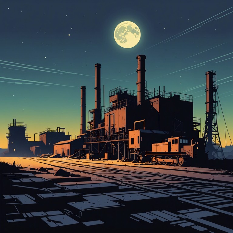 A sonic exploration that feels like wandering through an alien landscape fashioned from the bones of an old industrial age, where every sound creates an echo that tells a story of forgotten industrial might.