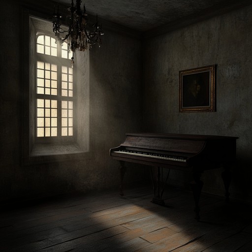 A chilling instrumental that melds baroque elegance with discordant, edgy elements. Rich harpsichord tunes interlace with modern unsettling sounds, weaving an atmosphere of suspense and darkness perfect for a historic or mysterious setting.