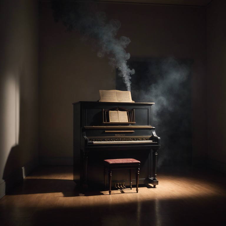 In a dimly lit lounge, this instrumental track weaves a tapestry of deep emotional resonance through slow, soul searching melodies played on a wurlitzer. The atmosphere is thick with nostalgia and melancholy, evoking feelings of a past era brought back to life in the subtle glow of candlelight.