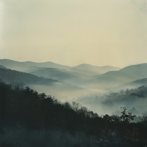 The gentle plucking of a banjo and the soft strumming of an acoustic guitar weave together, creating a serene and introspective melody. The music evokes the image of a misty morning in the appalachian mountains, with the sun slowly rising above the peaks and illuminating the lush, green valleys below. The song has a nostalgic and bittersweet quality, as if reminiscing about a simpler time long past.