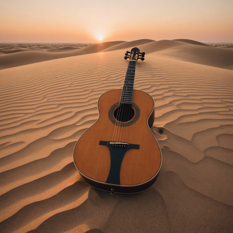 A captivating instrumental that blends traditional world music instruments with a yearning, emotional undercurrent, evoking the vast, timeless landscapes of ancient deserts and the boundless human spirit that has traversed them throughout history.