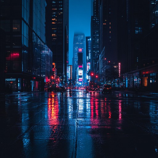 A gripping instrumental piece portraying the intense energy and underlying tension of a bustling city after dark, blending electronic beats with atmospheric sounds to evoke the pulse of urban life.