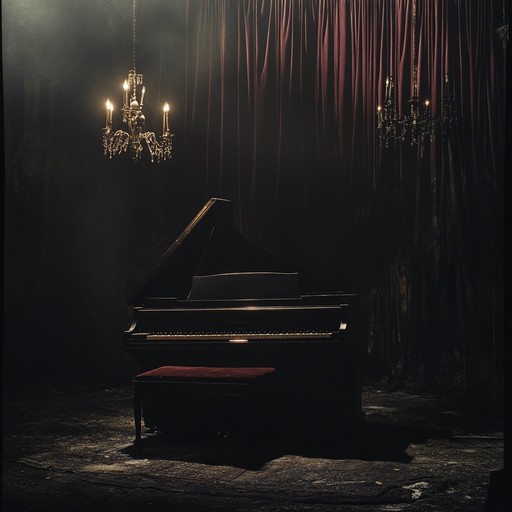 Step into an eerie, vintage cabaret with this piano driven instrumental piece. Echoes of past decadence fill the air as a haunting melody paints a dark night at an old circus. The antique piano takes center stage, guiding you through shadows and flickering candlelight. Hints of gypsy jazz and gothic elements create an unsettling yet alluring atmosphere, evoking twisted joy and nostalgic sorrow. Perfect for storytelling and mood setting in unsettling narratives.