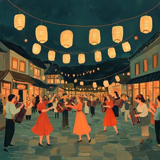 An energetic instrumental polka piece that evokes the atmosphere of a lively village celebration, where locals dance joyfully to spirited accordion melodies under twinkling stars.