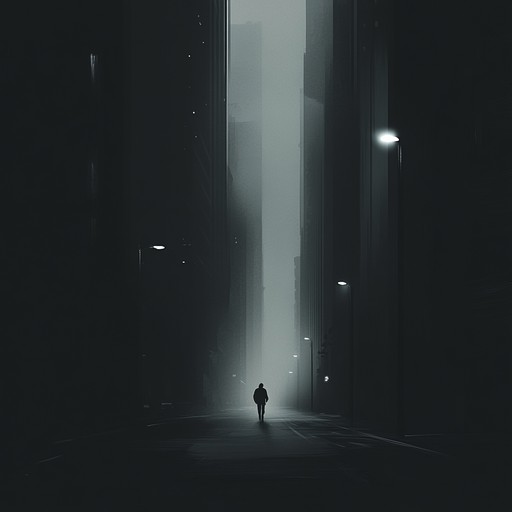 An instrumental melancholic house track that weaves atmospheric synths with deep basslines, painting a sonic picture of isolation and introspection within a sprawling urban landscape at night.