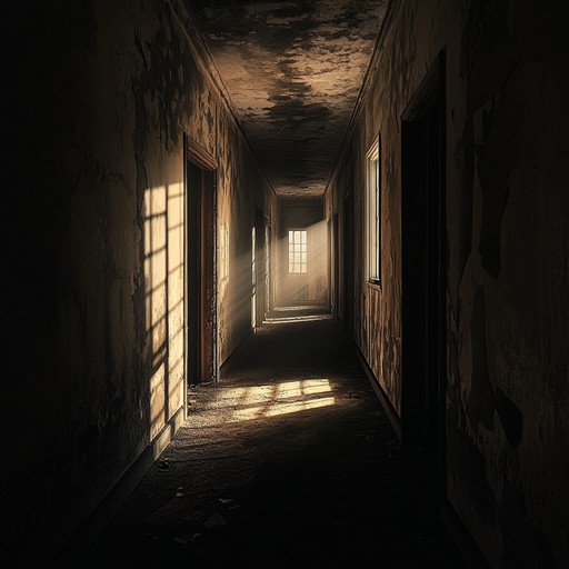 Dive into dark corridors where distant echoes unveil buried memories through a nostalgic and ambient soundscape. The piece intertwines melancholic synths with ominous undertones, creating a chilling yet reflective atmosphere.