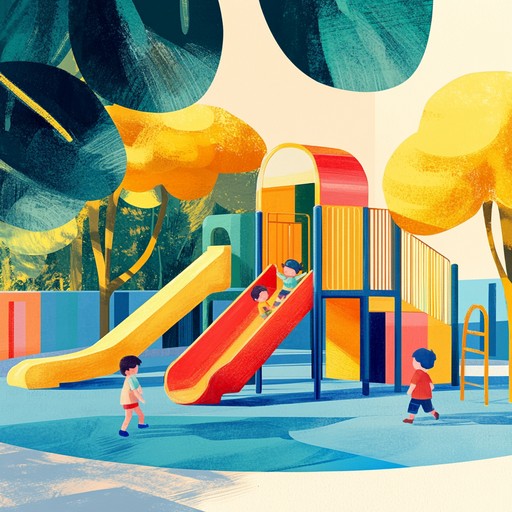 A cheerful instrumental featuring a lively melody that captures the essence of children playing joyfully in a vibrant playground. Intertwined with bouncing rhythms and whimsical tones, the composition encourages active imaginations and carefree moments.