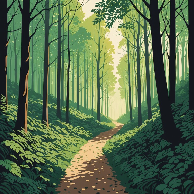 This track aims to recreate the soothing tranquillity of a sunlit forest, where gentle melodies intertwine like the light breeze rustling through leaves, evoking a peaceful retreat from the noise of daily life. The music follows a slow, enchanting pattern mimicking the natural sounds of a secluded woodland, encouraging deep relaxation and contemplation.