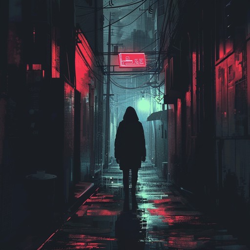 This track features haunting synthetic melodies layered over a steady, hypnotic groove, enveloping the listener in a world of shadowy neon lights and enigmatic alleyways. The powerful basslines reinforce the dark nature, while subtle electronic rhythms provide an irresistible pull, creating a perfect blend of groove and darkness