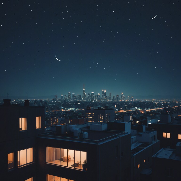 An instrumental track that captures the essence of a city at night; smooth and laid back beats provide a backdrop for a journey through quiet streets lit only by the soft glow of streetlights. The sound is atmospheric and filled with a sense of peace and solitude, weaving through the urban landscape with a rhythm that feels like floating.