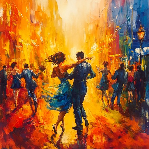 Experience a pulsating latin jazz tune that blends fiery tango rhythms with expressive melodies. A captivating interplay of instruments drives the passionate, energetic dance.