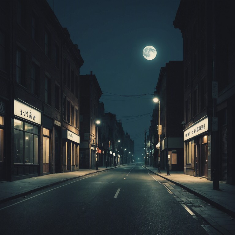 A moody, intense track, featuring a stark, minimalist garage beat resounding through the night. The echoes of a solitary electric guitar paint a vivid soundscape of urban decay and resilient spirit amidst city shadows. The song creates a feeling of wandering through dimly lit city streets, feeling both the suspense and the pulse of urban life.