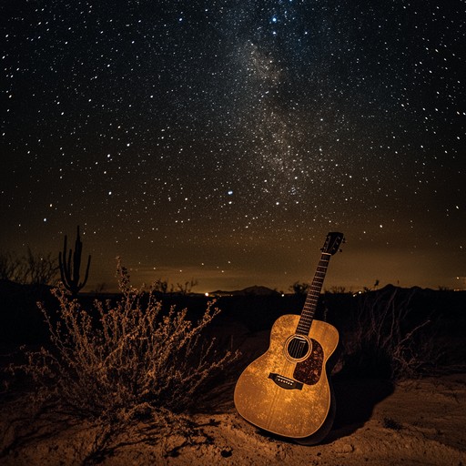 A slow paced, deeply emotional instrumental capturing the essence of a starlit desert night. Echoing the soul of the american southwest, this track features warm, twangy acoustic guitars blending with subtle harmonica notes, evoking a sense of longing and nostalgia. Perfect for reflective moments or a bittersweet romance under the vast, starry sky.