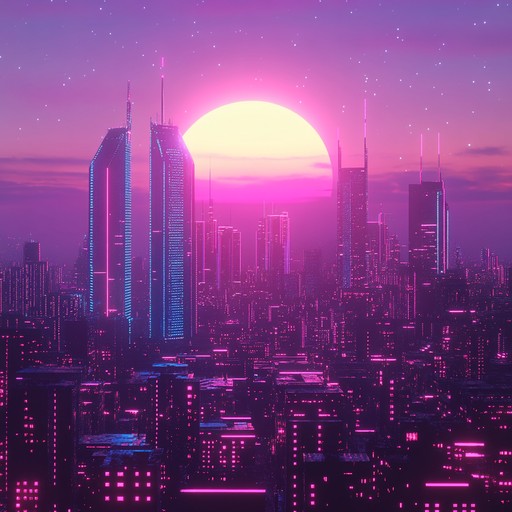 A dynamic instrumental blending retro 80s synths with futuristic beats. Catchy hooks and pulsating rhythms evoke a journey through a neon drenched metropolis, paying homage to classic synthwave with modern energy.