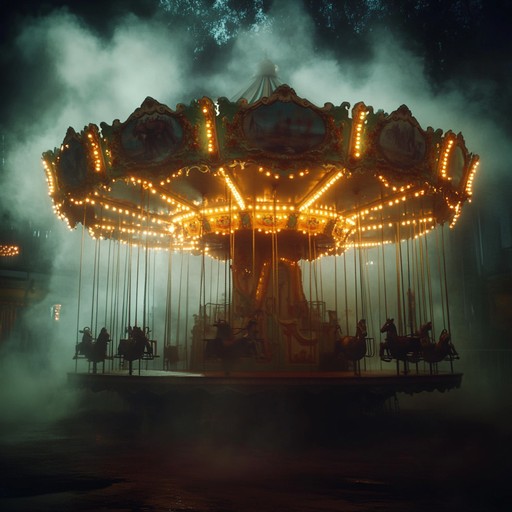 Step into a twisted carnival where the carousel creaks ominously, bathed in unsettling shadows, with distant circus music distorted into a nightmare. Dark melodies create a fearful atmosphere, ensuring listeners feel the creeping dread of a menacing carnival night