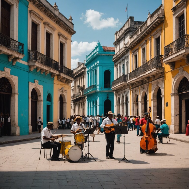 A musical interpretation emphasizing the congenial and festive spirit of cuban streets, the song utilizes conga drum beats to symbolize the heartbeat of havana, magnifying the culture's unyielding zest for life.