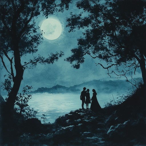 An avant garde piece capturing the romance and eeriness of a moonlit shadow rhapsody. The theremin's haunting melodies intertwine with ethereal strings and a ghostly piano, creating a sense of mystical enchantment and unease.