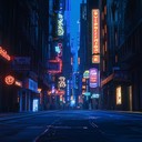 instrumental drama of urban solitude under neon city lights