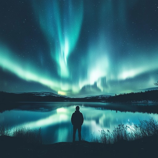 A suomipop instrumental blending ethereal synths to express inner anxiety amid the majestic northern lights, combining melancholic tones with ambient textures.