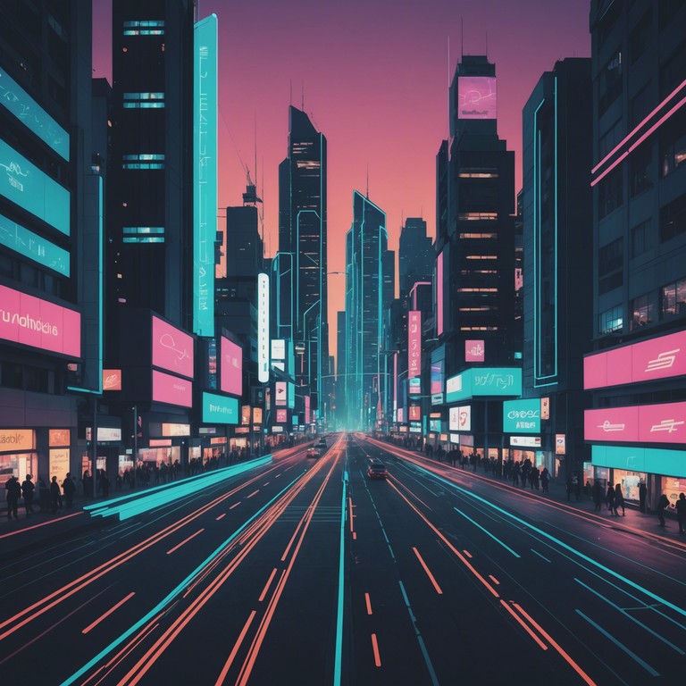 A composition marked by its rapid beat progression and immersive soundscapes, 'digital rush existence' evokes scenes of cybernetic environments and high stakes digital realms. It's designed to elevate the listener's adrenaline levels and lead them through an audio experience reminiscent of a high speed chase through a futuristic city.