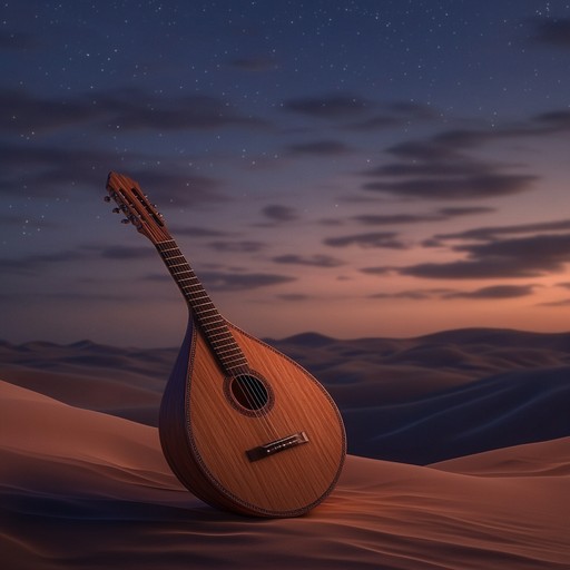 Dive deeper into the spiritual landscape of a desert under the night sky, enhanced by the evocative sound of the oud. The composition reflects a journey through time, evoking feelings of solitude and introspection alongside a profound connection to ancient lands.