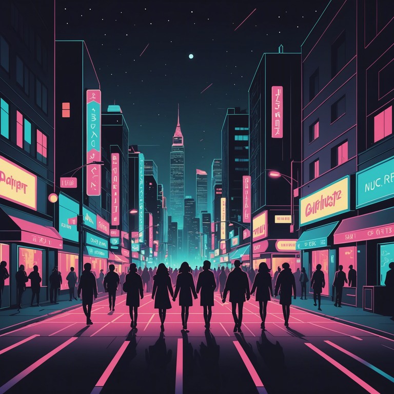 This composition captures the essence of urban nightlife with pulsating beats and an energetic bassline that underlies an exciting melodic exploration, creating an atmosphere perfect for a late night drive or energetic dance setting.