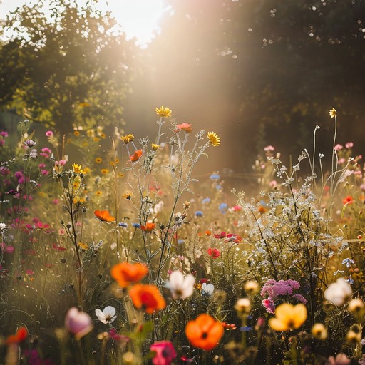 An instrumental ballad that evokes feelings of hope and joy, characterized by gentle, flowing guitar melodies that rise and fall like a summer breeze. The arrangement includes soft strings and subtle percussion, creating a warm, immersive soundscape perfect for a sunny day. The serene and uplifting nature of the song paints a picture of a tranquil meadow, bathed in sunlight, inviting listeners to relax and reflect on peaceful moments.