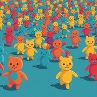 whimsical toy sounds create a cheerful atmosphere