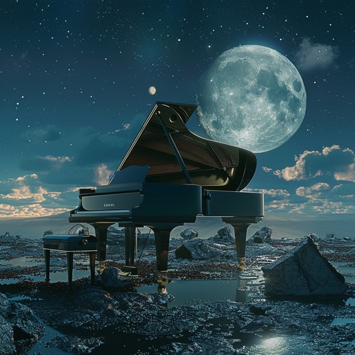 This piece creates a mysterious ambiance with intricate melodies and shifting harmonies, performed on a grand piano. The contemporary classical style allows for a blend of modern techniques and traditional motifs, building an atmosphere of suspense and intrigue. Ideal for a contemplative, moody setting that invites deep reflection.