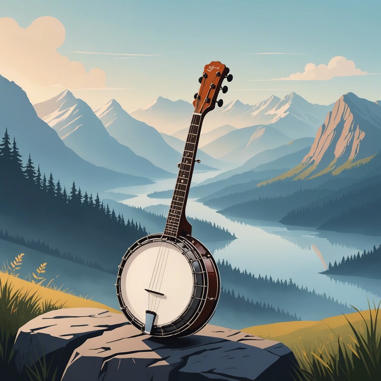 This track features a fast paced, exhilarating bluegrass composition performed primarily with a lively banjo. The song encapsulates the essence of a thrilling ride through mountainous landscapes, infused with the spirit of adventure and the rustic charm of appalachian music traditions. The rapid plucking and strumming patterns deliver an uplifting and energetic auditory experience, perfect for capturing the freedom and excitement of exploring the great outdoors.