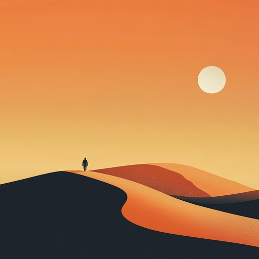 This instrumental piece takes listeners on a journey through an exotic, mystical desert. Ambient drones and shimmering textures create an ethereal atmosphere, while traditional middle eastern instruments add an authentic touch. The music ebbs and flows gently, with a captivating rhythm that echoes the vast and endless sands, conjuring images of ancient caravans and hidden oases.