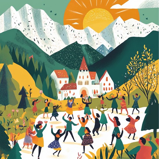 An upbeat and lively instrumental piece that embodies the cheerful spirit of german schlager music, featuring catchy melodies and a festive atmosphere that evokes dancing in the bavarian alps.