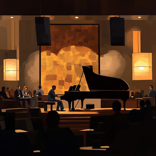 Let the soothing charm of piano immerse you in a tranquil jazzy atmosphere, perfect for unwinding with friends or reflecting solo. Gentle touches of bass and subtle percussion add depth while maintaining a relaxed vibe.