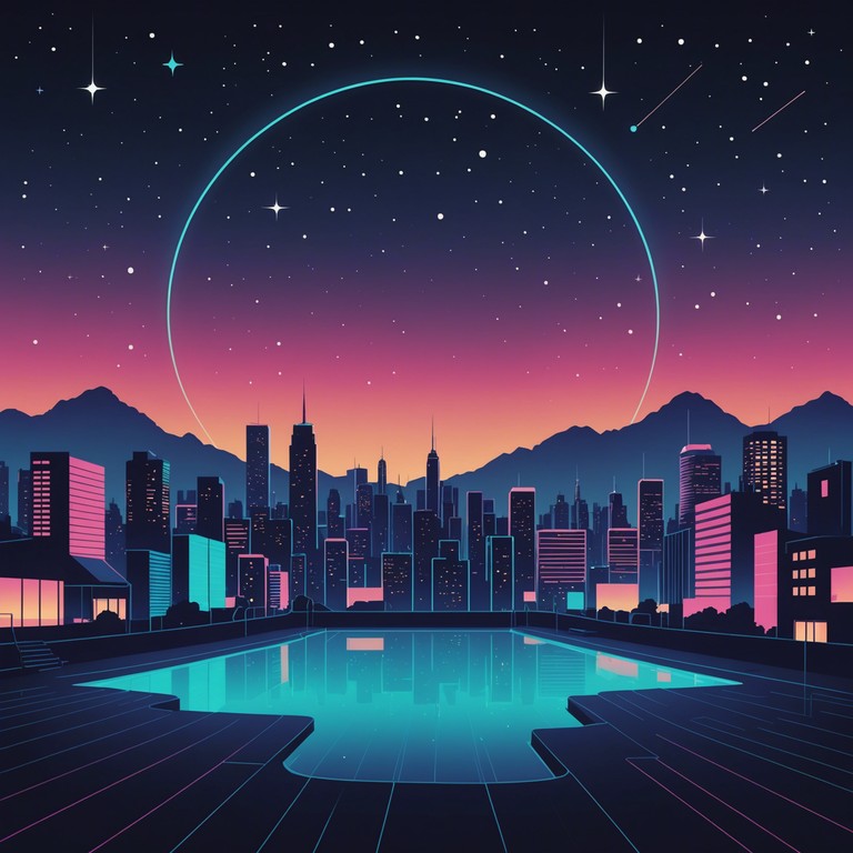 Imagine wandering through serene, illuminated urban landscapes, where every neon light seems to cast a soothing spell accompanied by a gentle, rhythmical synth melody.