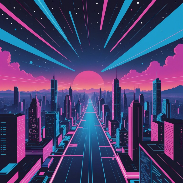 Set in a future metropolis under a neon glow, this track blends the deep bass and rhythmic complexities of hip hop with futuristic synth lines, creating an atmosphere that's both edgy and smooth. The song depicts the vibrant life of neon lit streets throbbing with the pulse of late night adventures. It's where tradition meets modernity in a dance of echoing beats and electronic whispers, perfect for a nocturnal soundtrack that feels like a blend of contemplation and anticipation.