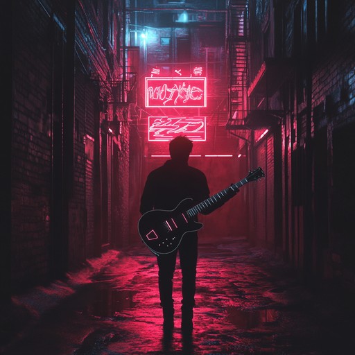 A melancholic instrumental blending the energy of dance rock with introspective melodies, evoking feelings of solitude and nostalgia amidst the bustling atmosphere of the city at night.