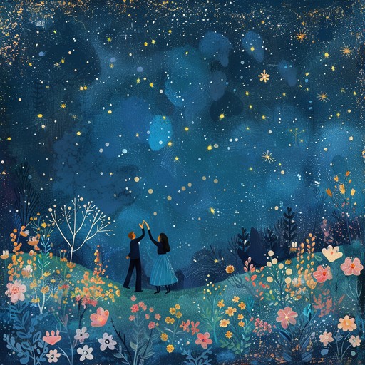 Soft, lilting melodies carry listeners through a serene summer evening waltz, where gentle breezes and the scent of blooming flowers fill the air. The music sways with elegance, invoking feelings of nostalgia and romance. Perfect for a tender dance under the starlit sky.