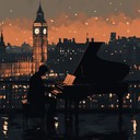 melodic instrumental capturing london's serene and reflective night scenes