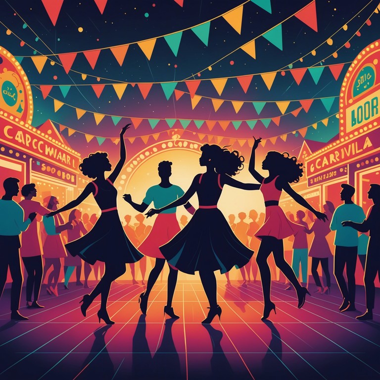 Imagine a scene of overwhelming joy and celebration, where the rhythms of a mambo band set the stage for a dance of victory. This version emphasizes the infectious, unstoppable energy that mambo music provides.