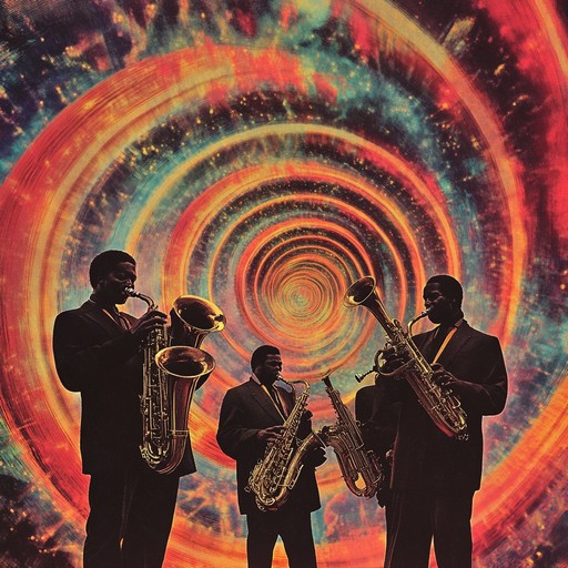 Embark on a rhythmic adventure blending surreal soundscapes and funky rhythms, featuring energetic brass sections, psychedelic synthesizers, and wah wah guitar riffs, creating an entrancing and dance inducing track