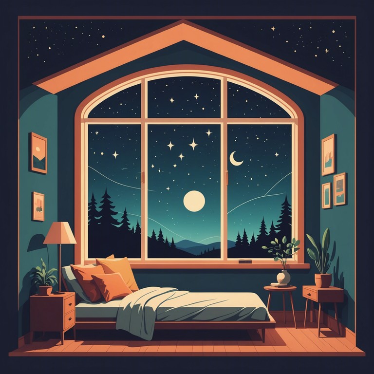 Capturing the essence of serene 80s music with a focus on relaxation and nostalgic romance, this alternative version emphasizes slightly more rhythmic synthesis to guide listeners through a night under the stars.