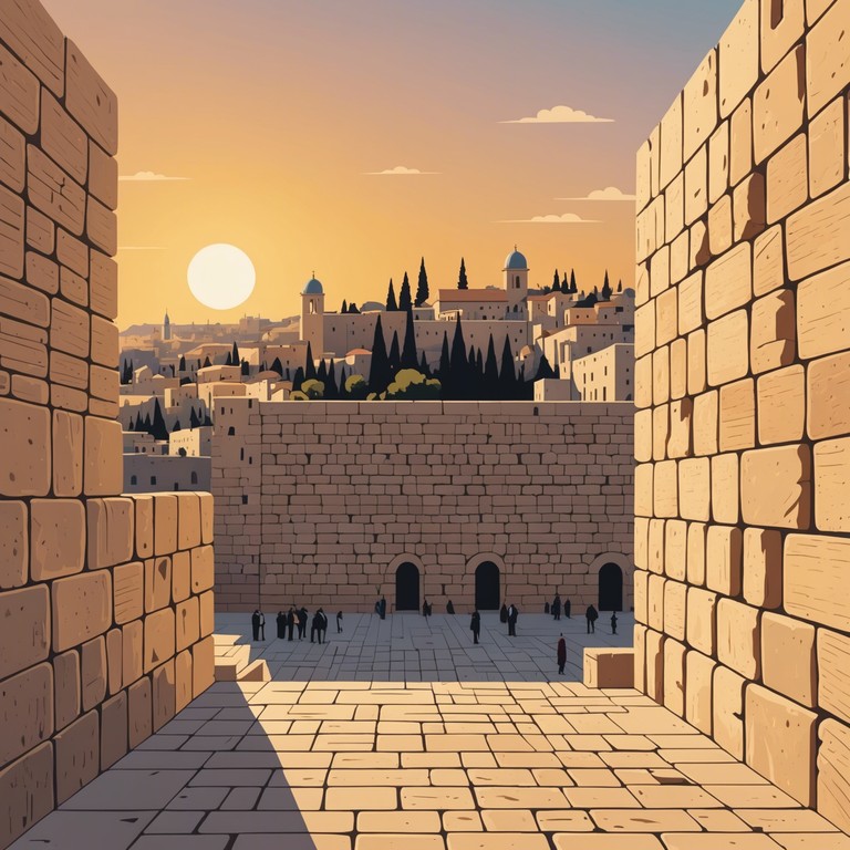 This piece evokes the deep historical and spiritual essence of jewish culture through a tapestry of sound that combines ancient melodies with contemporary orchestral dynamics. The music aims to transport listeners back to ancient jerusalem, reverberating through the limestone walls of the old city with emotive power and poignancy.