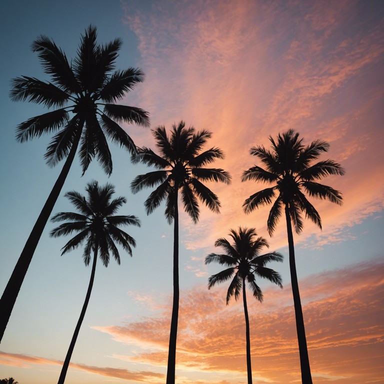 Embrace the tranquil beauty of dawn on a tropical island, as the slow, melodic tune mimics the peaceful sway of ocean waves and palm trees in the early light, performed by the resonant and warm tones of a marimba.