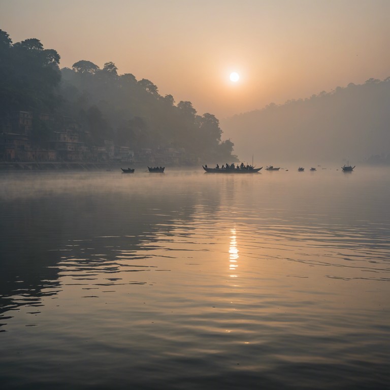 A soul stirring instrumental track that unites the ancient musical traditions of hindustani classical music with modern soulful expressions. The sitar leads the composition, weaving through a series of intricate melodies that tell tales of the ganges, reflecting its spiritual essence and historical significance. This piece aims to transport listeners to the serene banks of this sacred river, evoking a sense of peace and profound reflection.