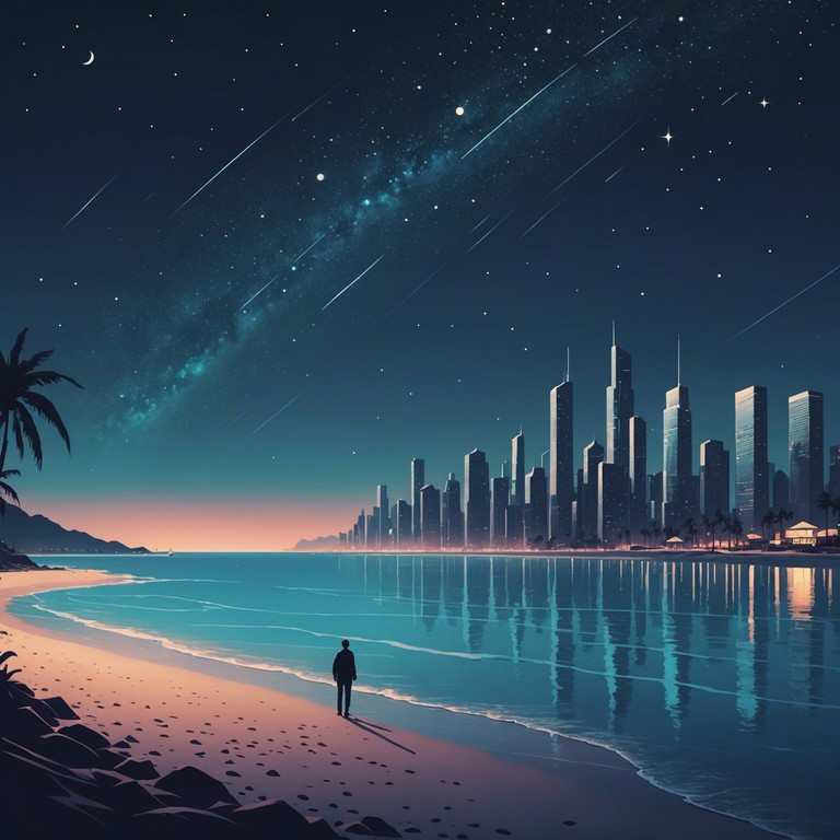 Imagine the traditional rhythms of bossa nova infused with futuristic synth elements, creating a soundscape that transports you to a neon lit beach in a distant space colony. The track skillfully melds classic brazilian beats with modern electronic music, featuring lush pads and shimmering leads that evoke feelings of tranquility mixed with excitement for the future.