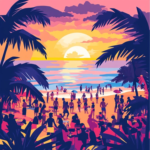 An energetic and vibrant piece capturing the feeling of endless summer with bright, happy melodies and tropical rhythms, perfect for beach parties and sunset celebrations