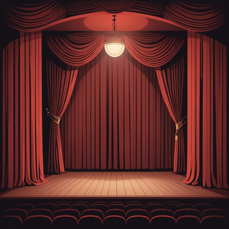 In a dimly lit cabaret, somber tunes unfold as the curtain rises in an almost empty theater. Each note resonates with the gloom and underlying hope of forgotten stories, reflecting both the glamour and the decay of the stage. The music paints a tale of passion, deception, and yearning trapped within the shadows of velvet curtains and faded spotlights.