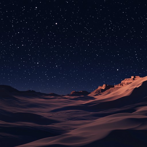 This evocative piece captures the essence of a serene desert night with soulful middle eastern melodies. Featuring the oud, it weaves intricate musical patterns that evoke the vastness and mystique of the desert, perfect for a tranquil and reflective listening experience.